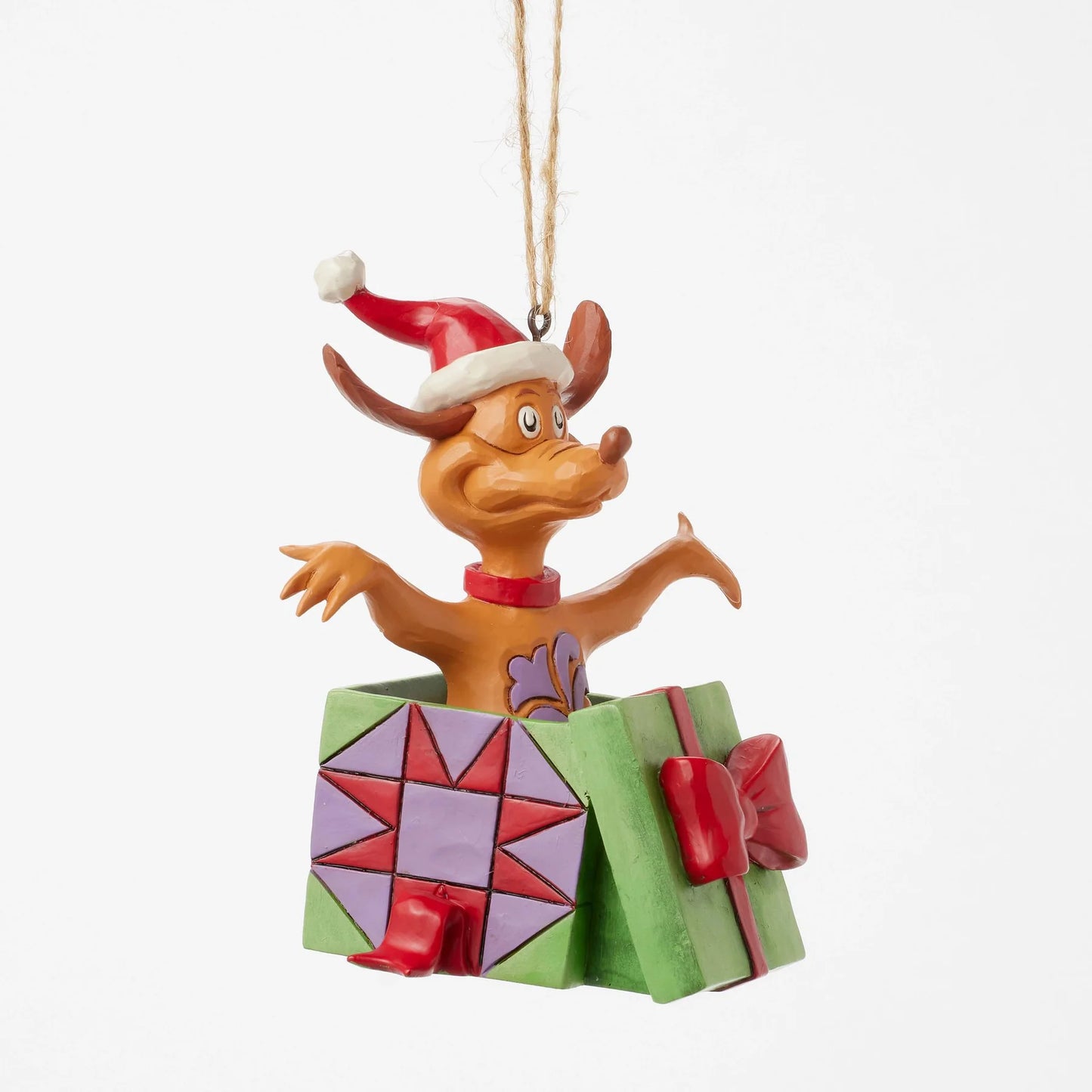 Max in a Present Hanging Ornament (Jim Shore)