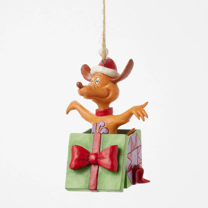 Max in a Present Hanging Ornament (Jim Shore)
