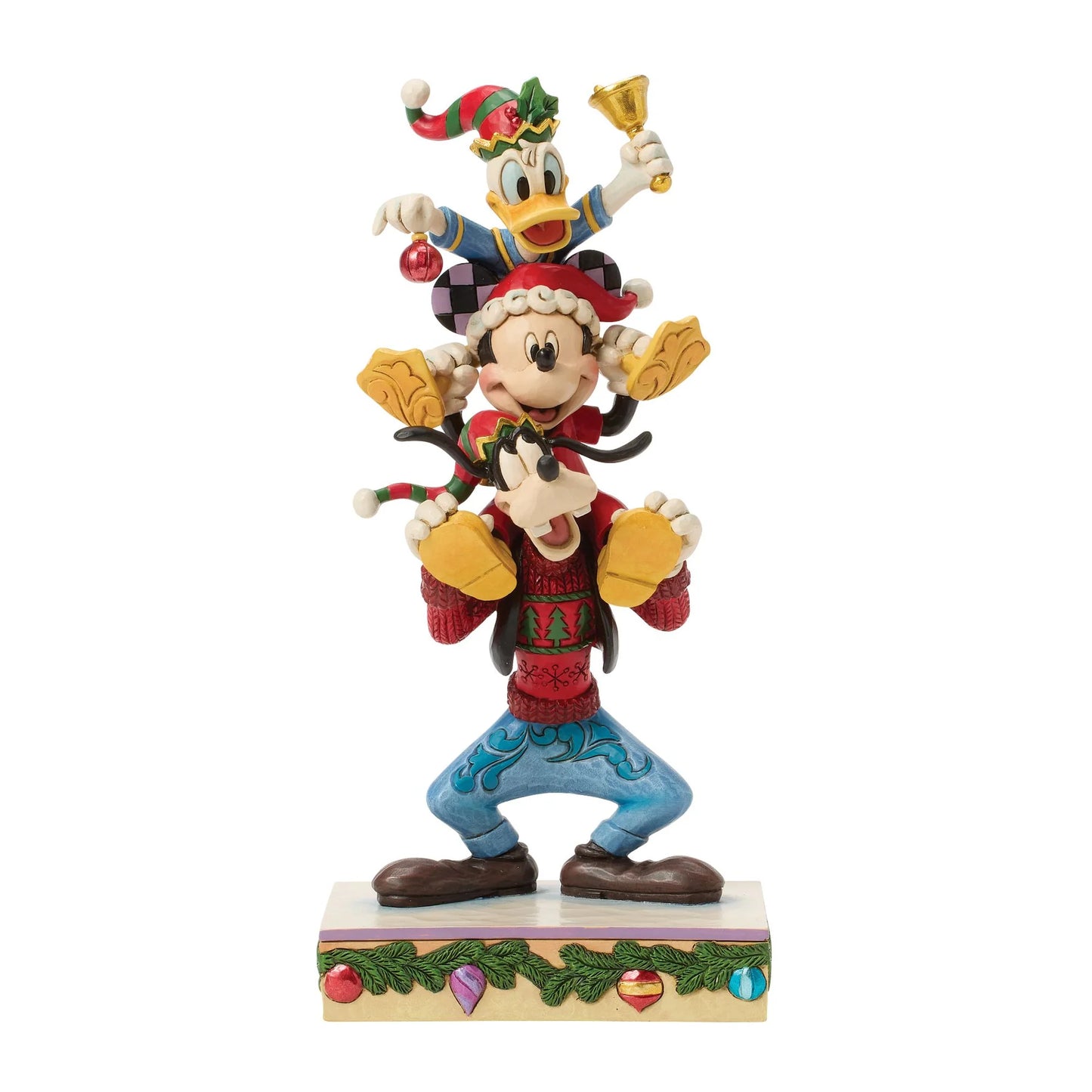 A Holiday Pile Up (Mickey, Donald and Goofy Stacked Figurine) PRE ORDER DUE Q2