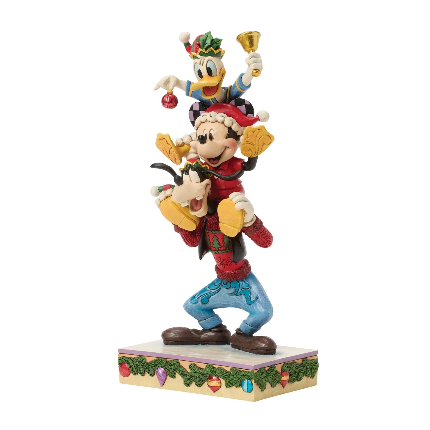 A Holiday Pile Up (Mickey, Donald and Goofy Stacked Figurine) PRE ORDER DUE Q2