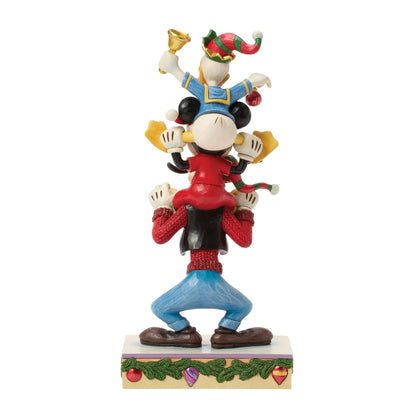 A Holiday Pile Up (Mickey, Donald and Goofy Stacked Figurine) PRE ORDER DUE Q2
