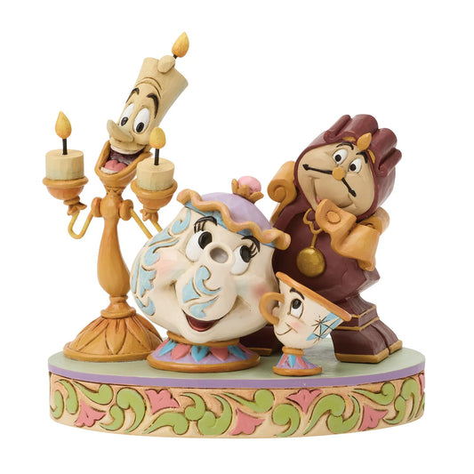 Heart of the Castle (Lumiere, Mrs Potts, Cogsworth and Chip Figurine) PRE ORDER DUE Q3