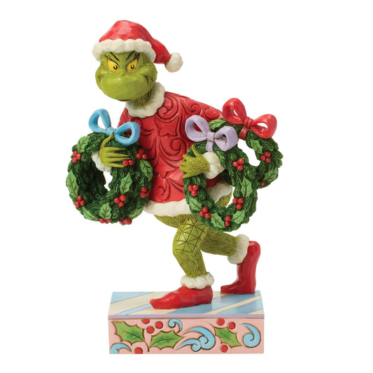 The Grinch Stealing Wreaths Figurine (Jim Shore)