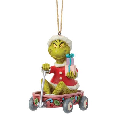 The Grinch in Wagon Hanging Ornament (Jim Shore)