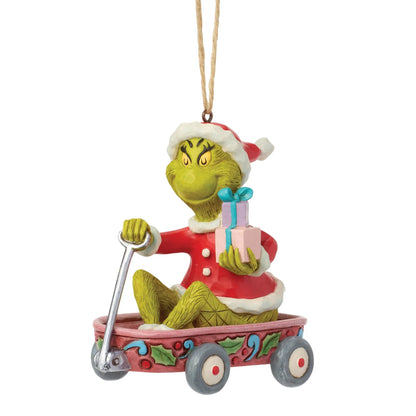 The Grinch in Wagon Hanging Ornament (Jim Shore)