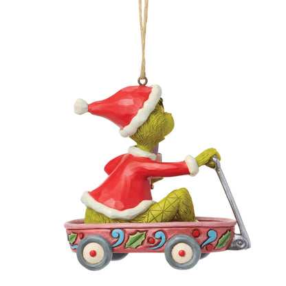 The Grinch in Wagon Hanging Ornament (Jim Shore)