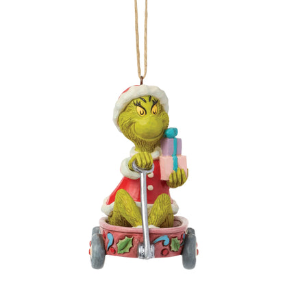 The Grinch in Wagon Hanging Ornament (Jim Shore)