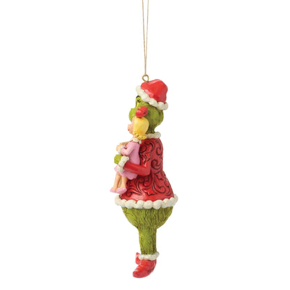 The Grinch and Cindy-Lou with Sign Hanging Ornament (Jim Shore)