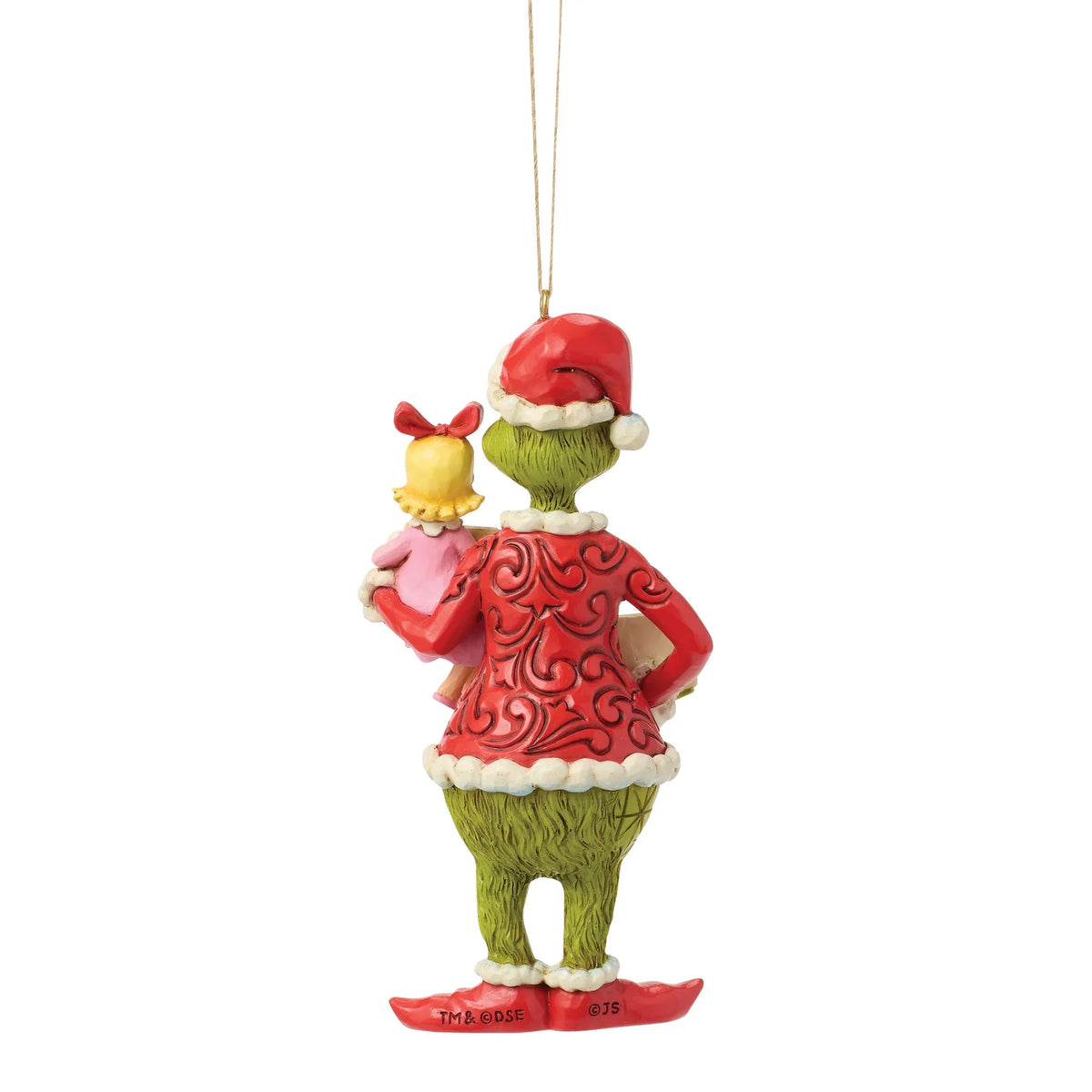 The Grinch and Cindy-Lou with Sign Hanging Ornament (Jim Shore)