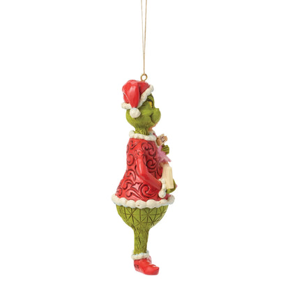 The Grinch and Cindy-Lou with Sign Hanging Ornament (Jim Shore)