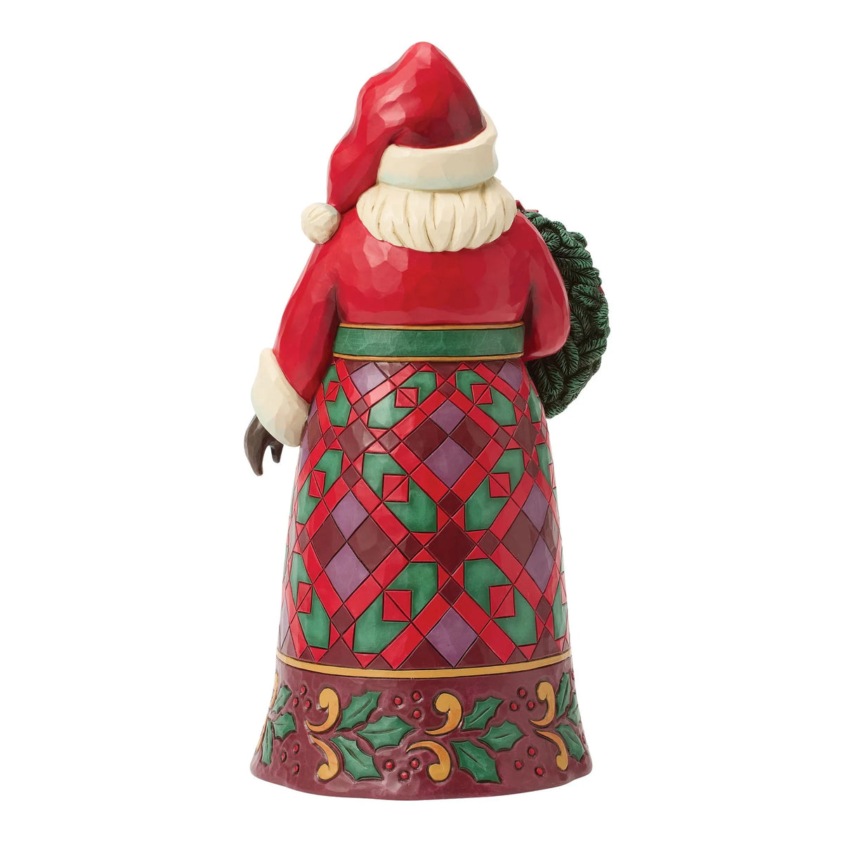 Santa with Wreath & Poinsettias (Jim Shore - Christmas Ornaments)