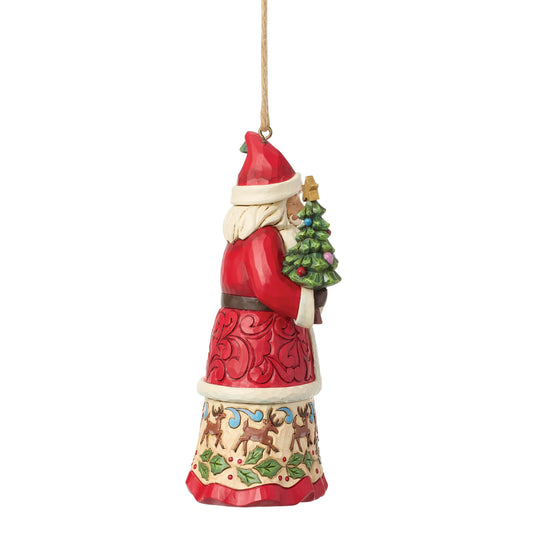 Santa with Gifts Hanging Ornament (Jim Shore - Christmas Ornaments)