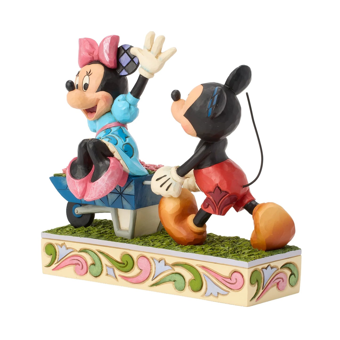 Mickey Minnie Wheelbarrow Figurine (Disney Traditions) - PRE ORDER DUE TBC