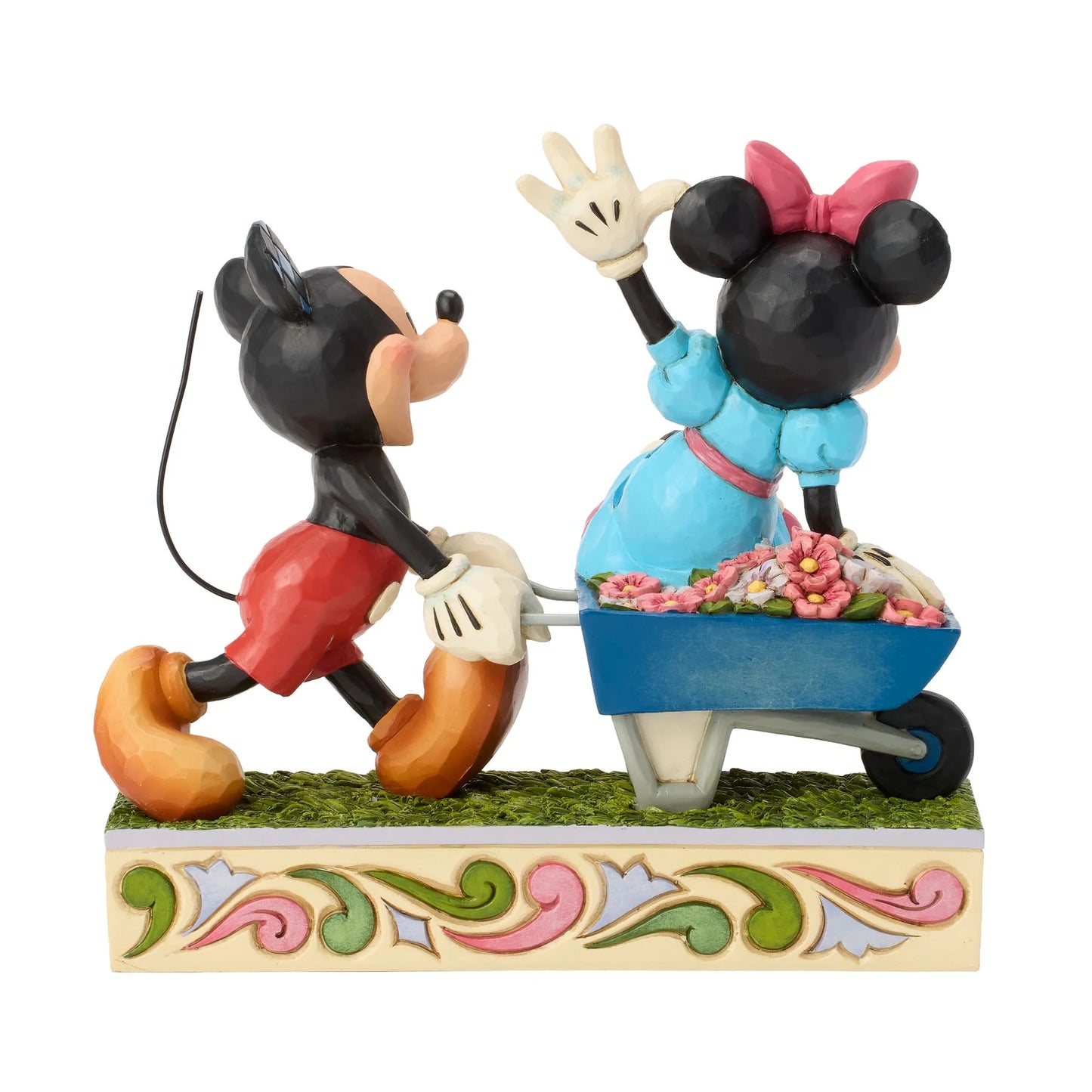 Mickey Minnie Wheelbarrow Figurine (Disney Traditions) - PRE ORDER DUE TBC