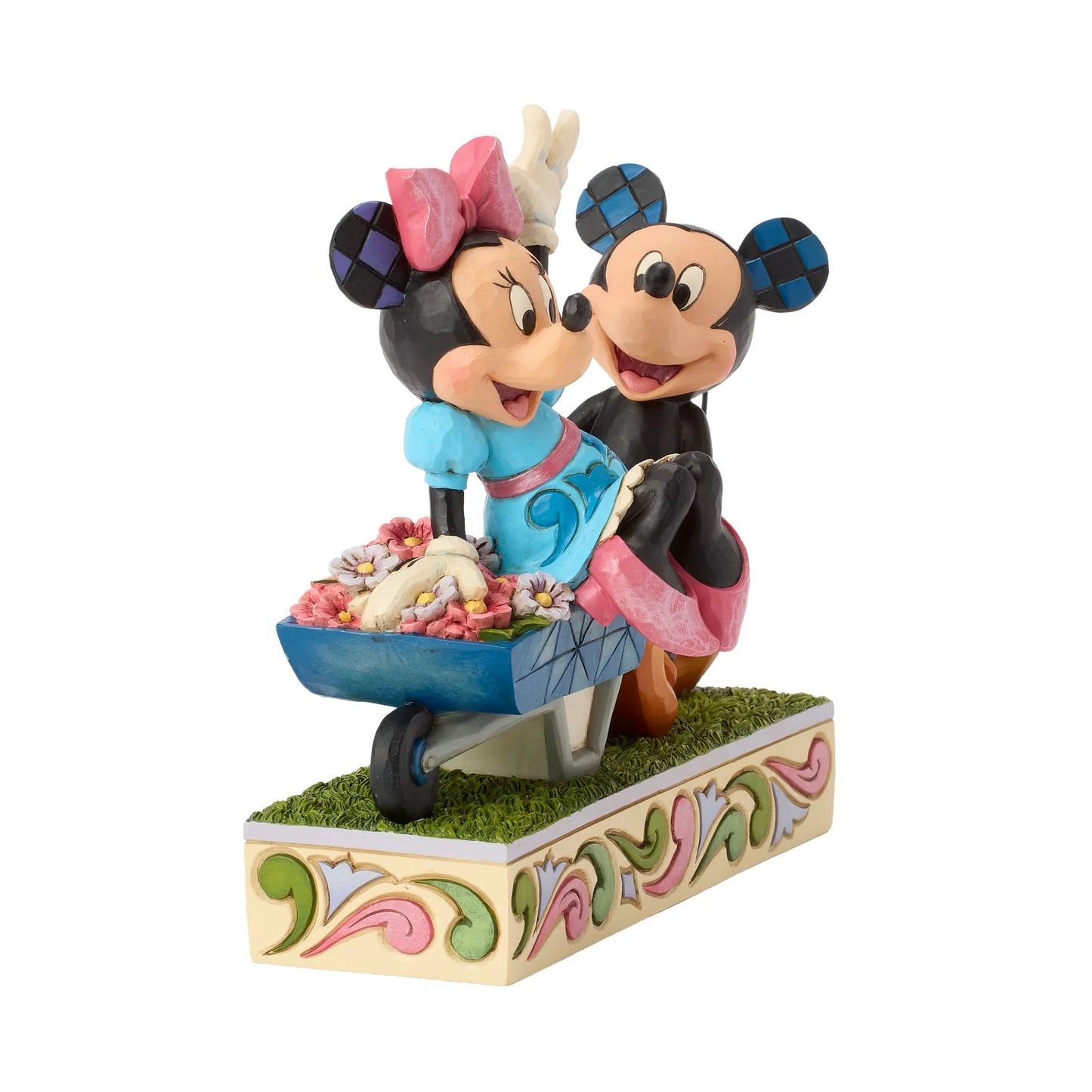 Mickey Minnie Wheelbarrow Figurine (Disney Traditions) - PRE ORDER DUE TBC