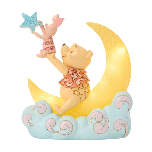 Pooh and Piglet LED Moon Figurine (Disney Traditions) - PRE ORDER DUE TBC