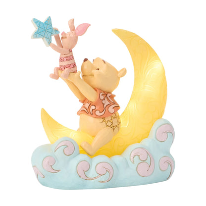 Pooh and Piglet LED Moon Figurine (Disney Traditions) - PRE ORDER DUE TBC