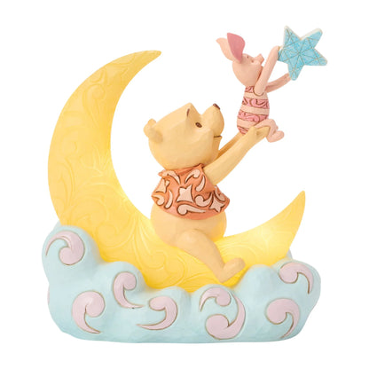 Pooh and Piglet LED Moon Figurine (Disney Traditions) - PRE ORDER DUE TBC