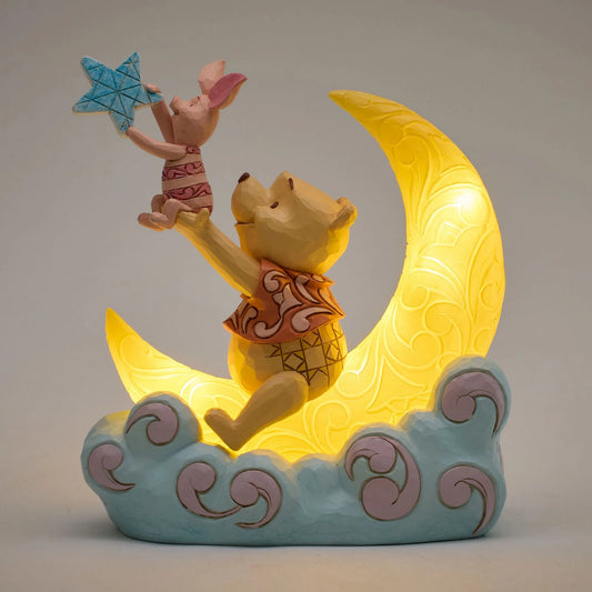 Pooh and Piglet LED Moon Figurine (Disney Traditions) - PRE ORDER DUE TBC
