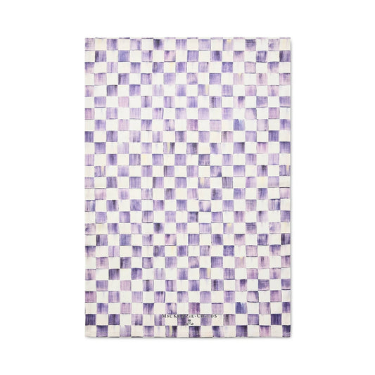 Violet Check Printed Dish Towel (Mackenzie Childs)