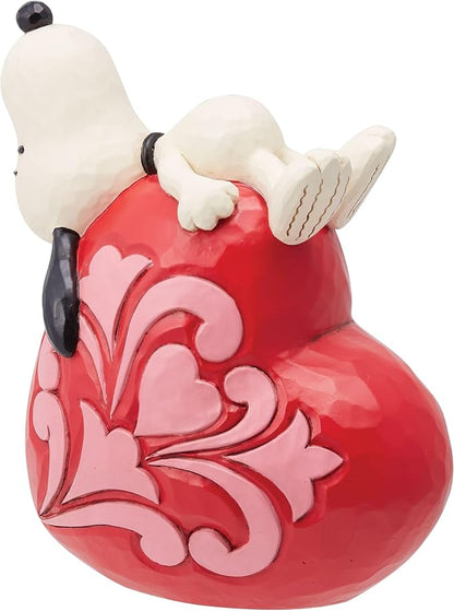 Snoopy Laying on Heart Figurine  (Snoopy)