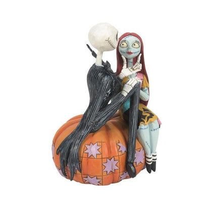 Jack and Sally on a Pumpkin Figurine (Disney Traditions) - Pre Order Due Q1 2024