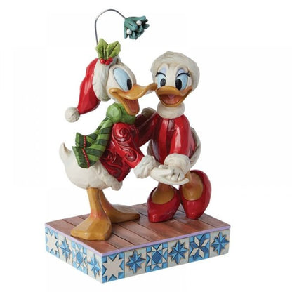 Donald Duck and Daisy Duck Mistletoe Christmas Figurine  (Disney Traditions)