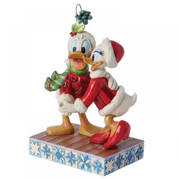 Donald Duck and Daisy Duck Mistletoe Christmas Figurine  (Disney Traditions)