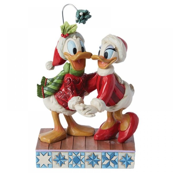 Donald Duck and Daisy Duck Mistletoe Christmas Figurine  (Disney Traditions)