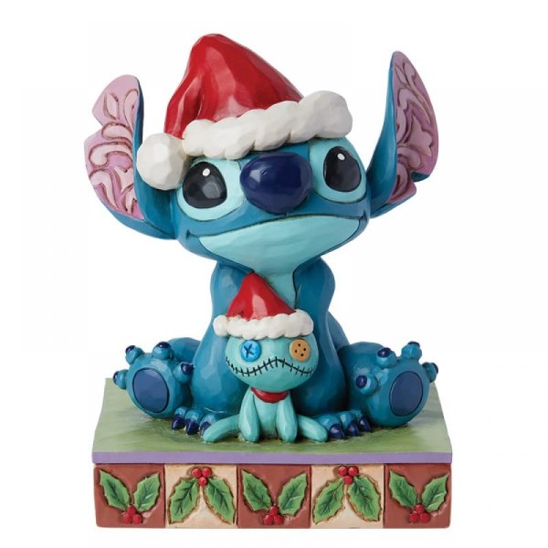 Santa Stitch with Scrump Figurine (Disney Traditions) - Pre Order Due Q2 2024