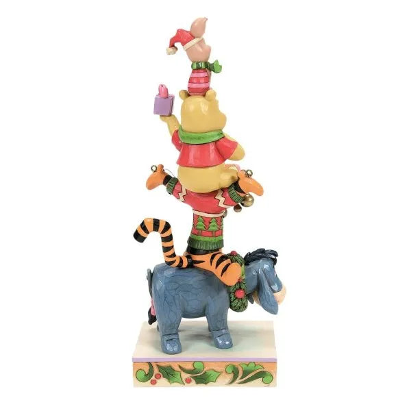 Christmas Winnie the Pooh Stacked Figurine  (Disney Traditions)