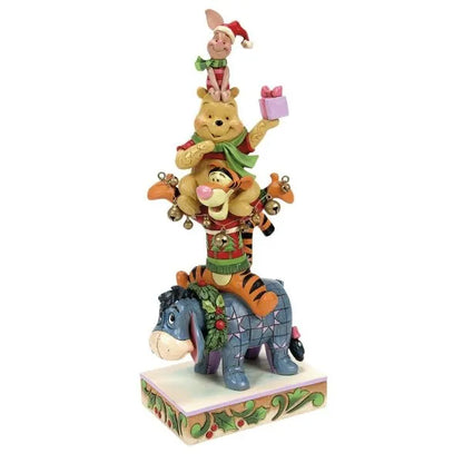 Christmas Winnie the Pooh Stacked Figurine  (Disney Traditions)