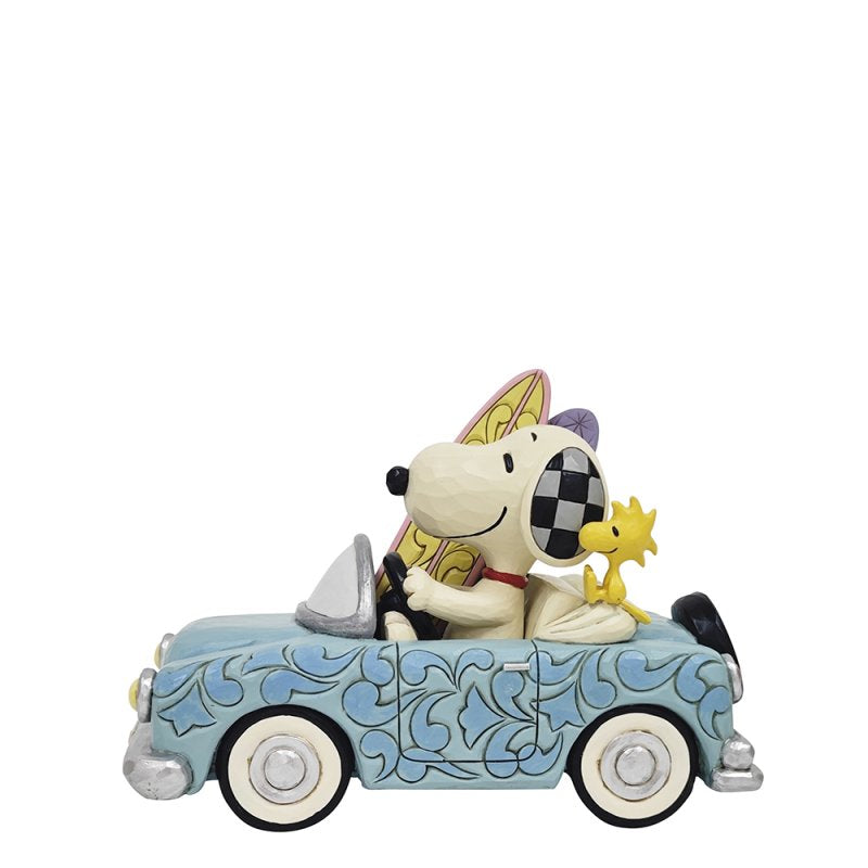 Snoopy Surfboard Car Figurine (Snoopy)