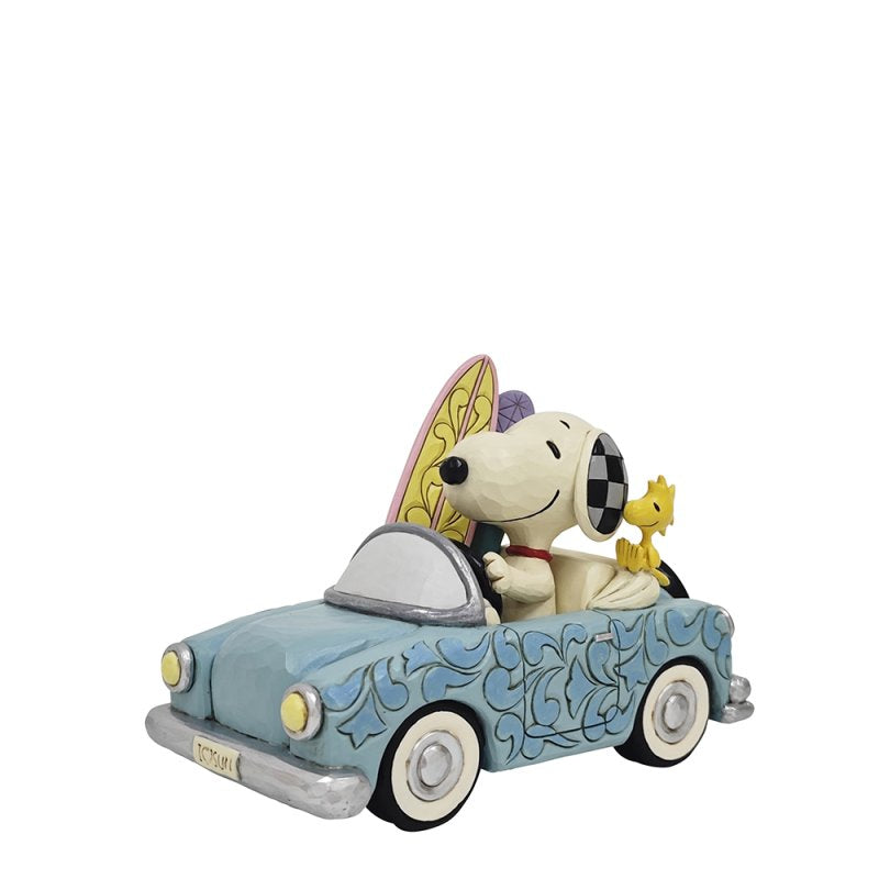 Snoopy Surfboard Car Figurine (Snoopy)