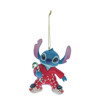 Stitch In Holiday Pjs Hanging Ornament (Disney Traditions by Jim Shore)