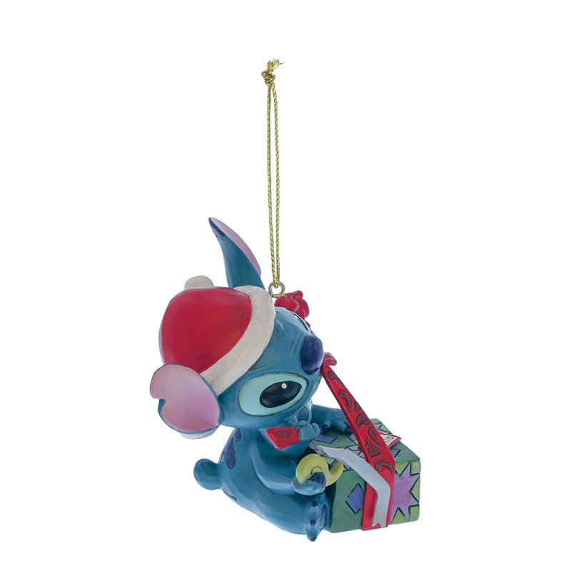 Stitch Unwrapping Gift Hanging Ornament (Disney Traditions by Jim Shore)