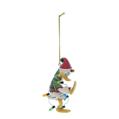 Donald Duck Wrapped Lights Hanging Ornament (Disney Traditions by Jim Shore)