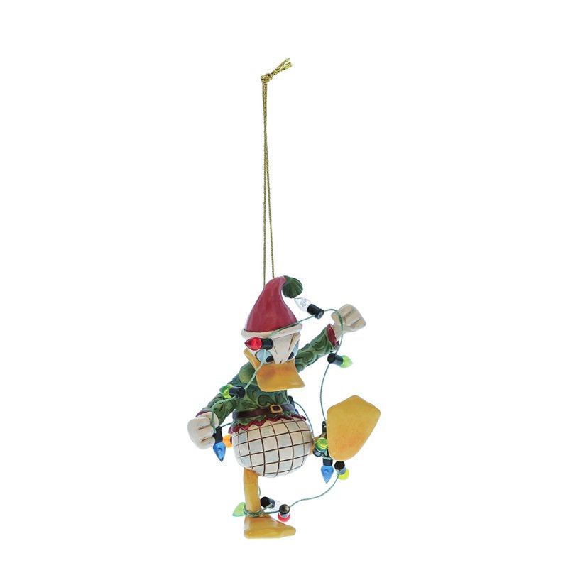 Donald Duck Wrapped Lights Hanging Ornament (Disney Traditions by Jim Shore)