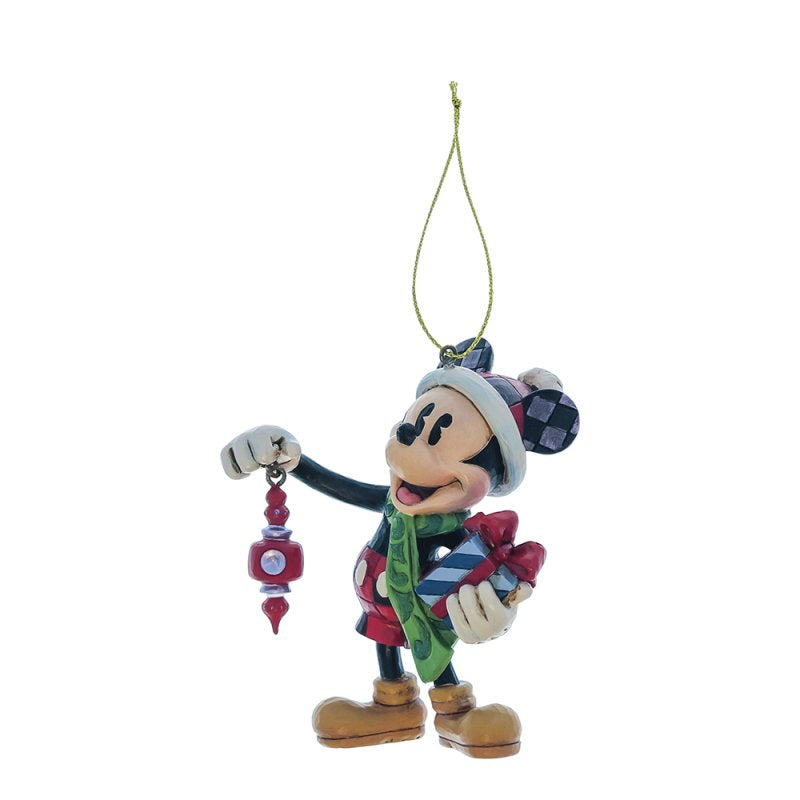 Mickey Holding Gifts Hanging Ornament (Disney Traditions by Jim Shore)