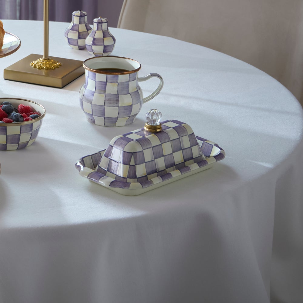 Violet Check Butter Box (Mackenzie Childs)