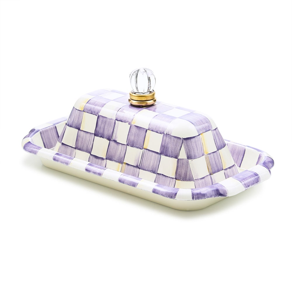 Violet Check Butter Box (Mackenzie Childs)