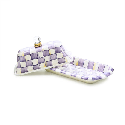 Violet Check Butter Box (Mackenzie Childs)