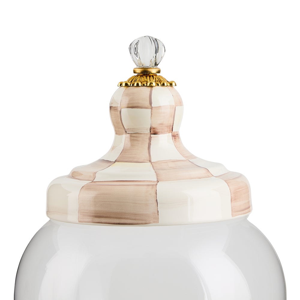 Mocha Check Beverage Hostess (Mackenzie Childs)