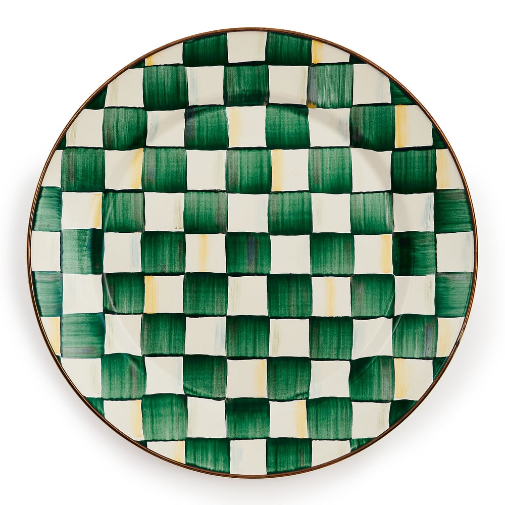 Emerald Check Charger/Plate (Mackenzie Childs)