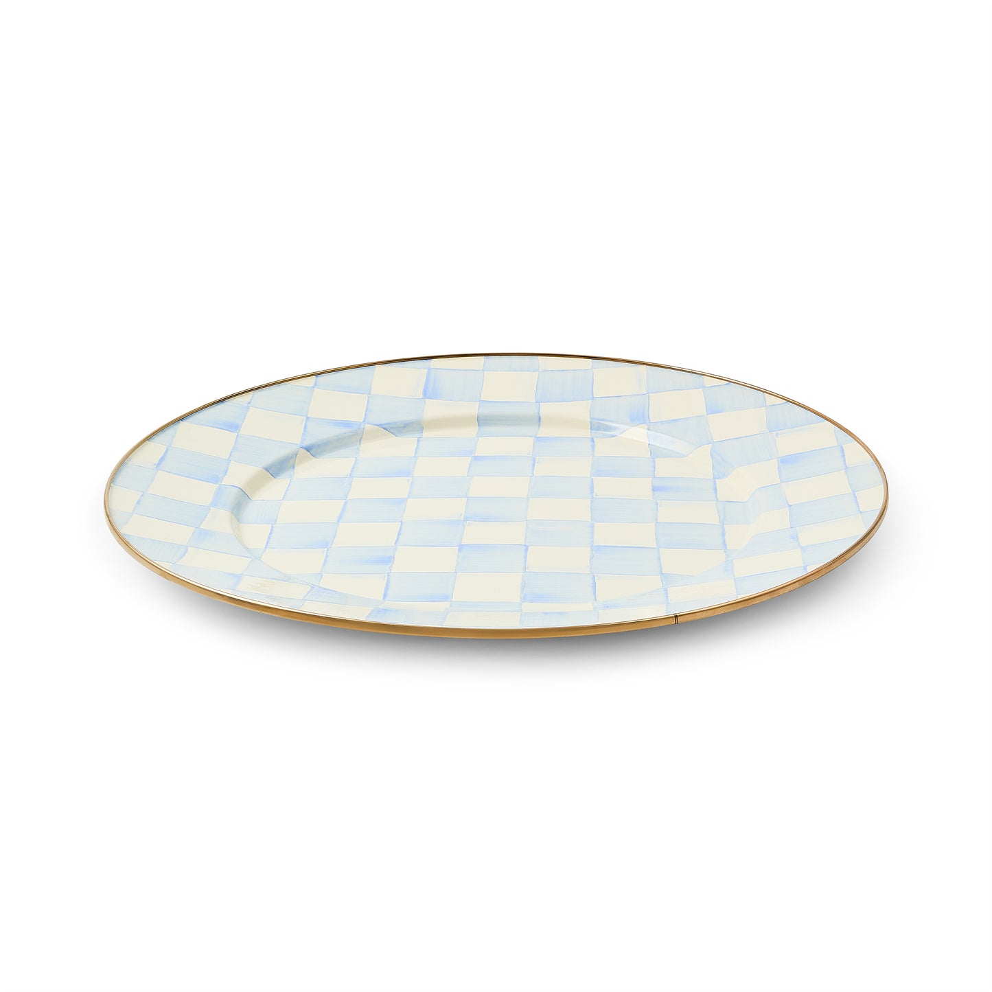 Sky Blue Check Charger/Plate (Mackenzie Childs)