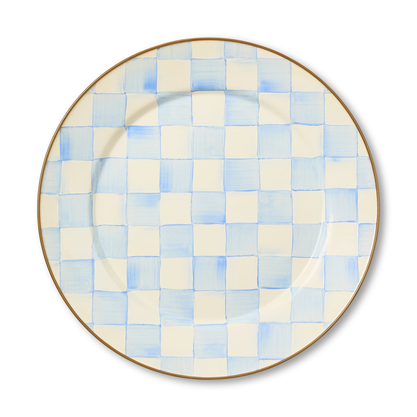 Sky Blue Check Charger/Plate (Mackenzie Childs)