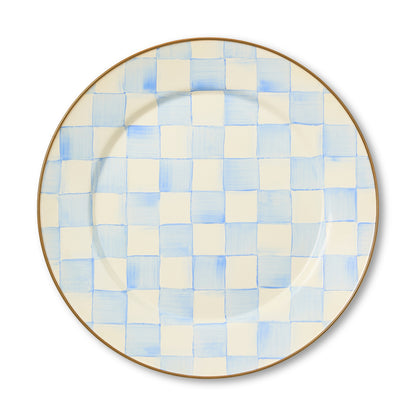 Sky Blue Check Charger/Plate (Mackenzie Childs)