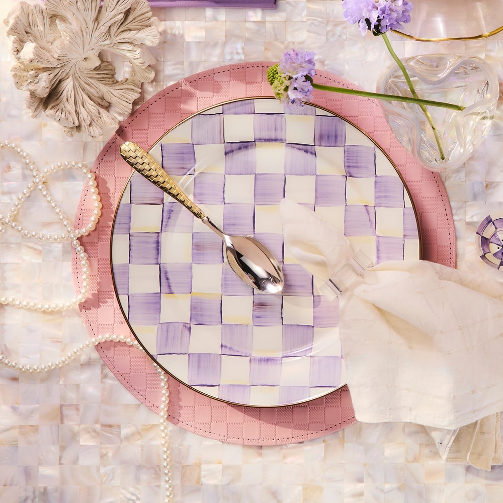 Violet Check Charger/Plate (Mackenzie Childs)