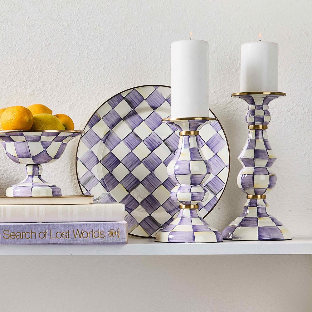 Violet Check Charger/Plate (Mackenzie Childs)