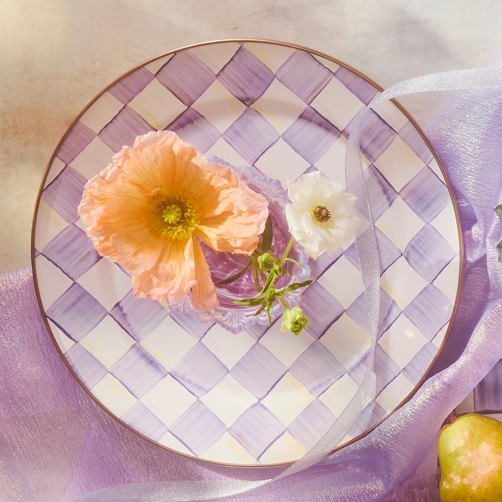 Violet Check Charger/Plate (Mackenzie Childs)